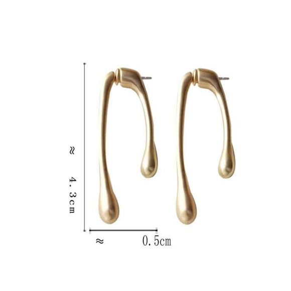 Dripping In Gold Paint Drip Earrings - Picture 7 of 7